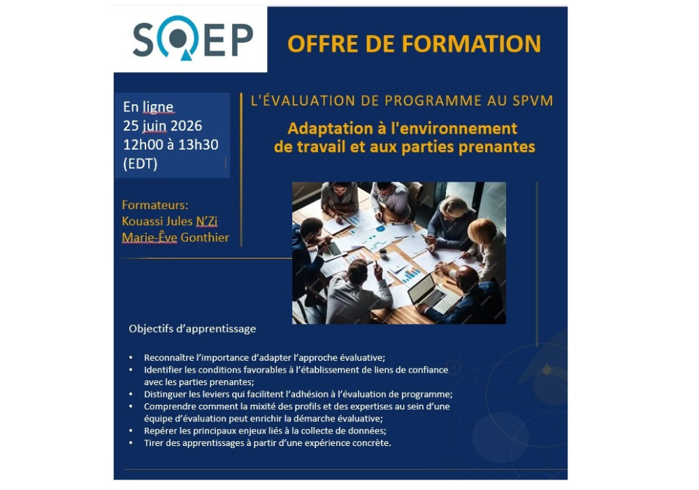 L’évaluation de programme au SPVM - Adaptation à l’environnement de travail et aux parties prenantes