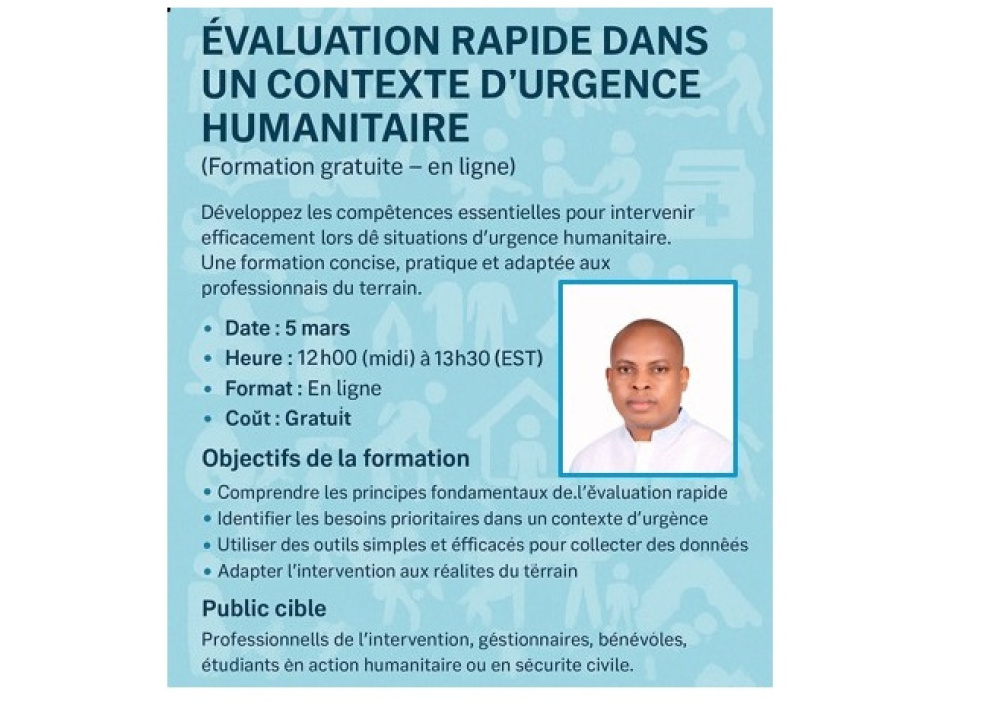Évaluation rapide dans un contexte d’urgence humanitaire