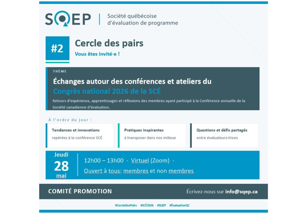 Cercle des pairs - Échanges autour des conférences et ateliers du Congrès 2026 de la SCÉ